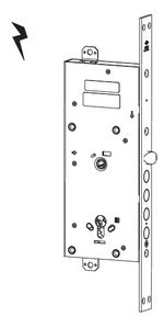 Cerradura motorizada MyEVO para puerta acorazada picaporte+4 bulones, con frente